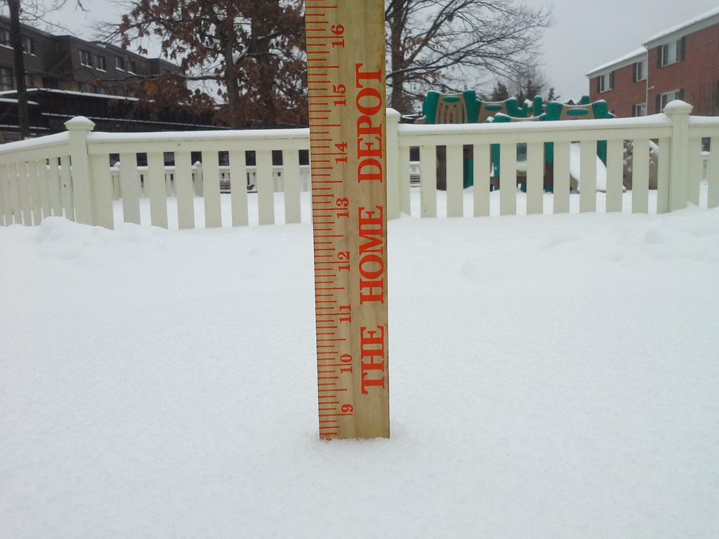 Alexandria, Va. Pitchers and Catchers Day Storm snowfall total at 8 a.m. – 8.5 inches!