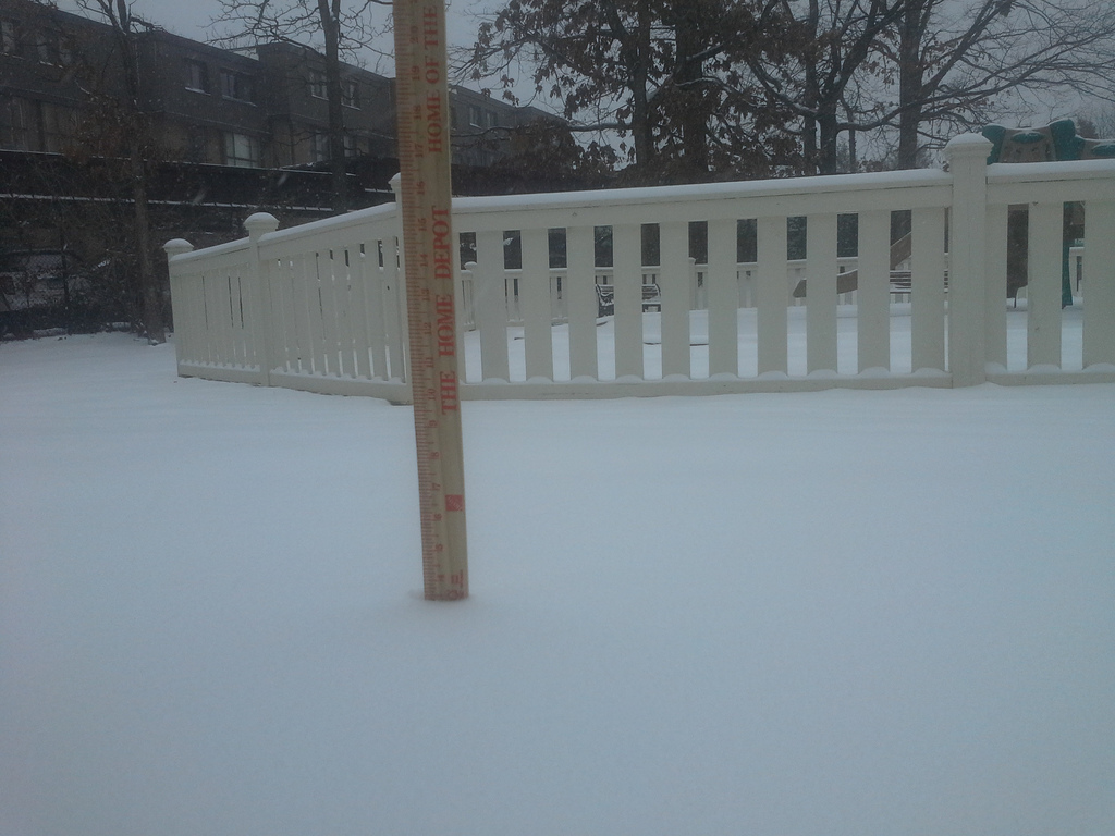 Alexandria, Va.  snowfall total at 9:00 a.m. – 3.25 inches