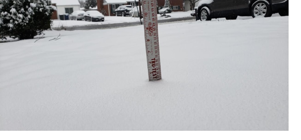 4 inches of snow in Alexandria, Va. on February 20, 2019