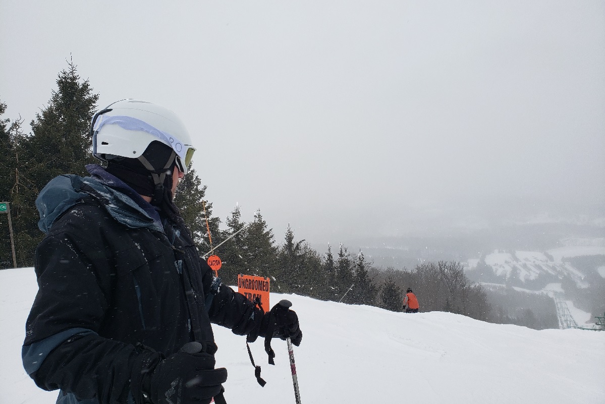 View from the top of the Tunkhannock trail at Elk Mountain Ski area in Northeast Pennsylvania