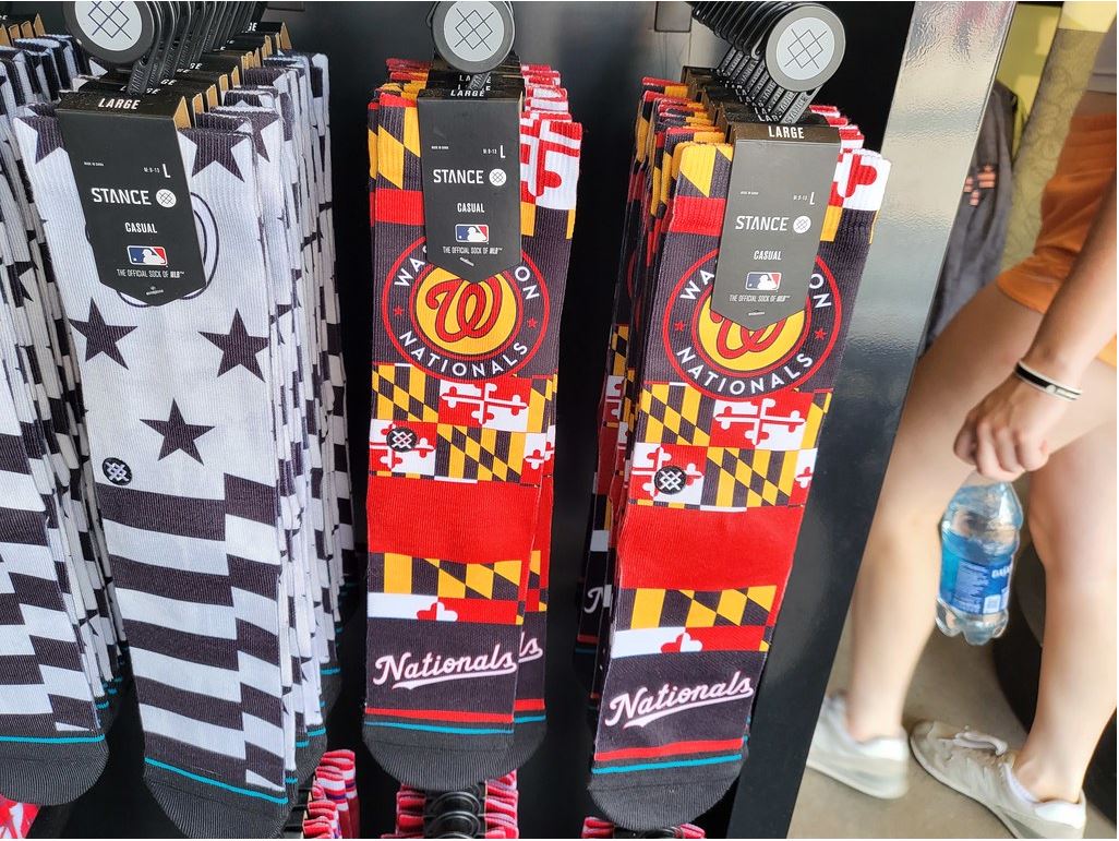 Maryland flag Washington Nationals socks?