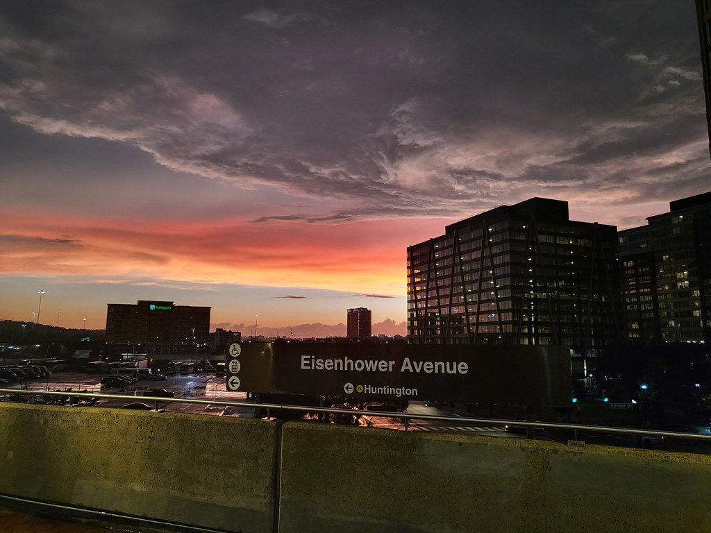 Stormy Alexandria sunset from Eisenhower Avenue Metro station