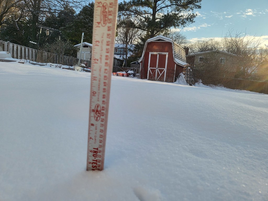 January 11, 2025 Alexandria, Va. snowfall measurement – another 0.75 inch
