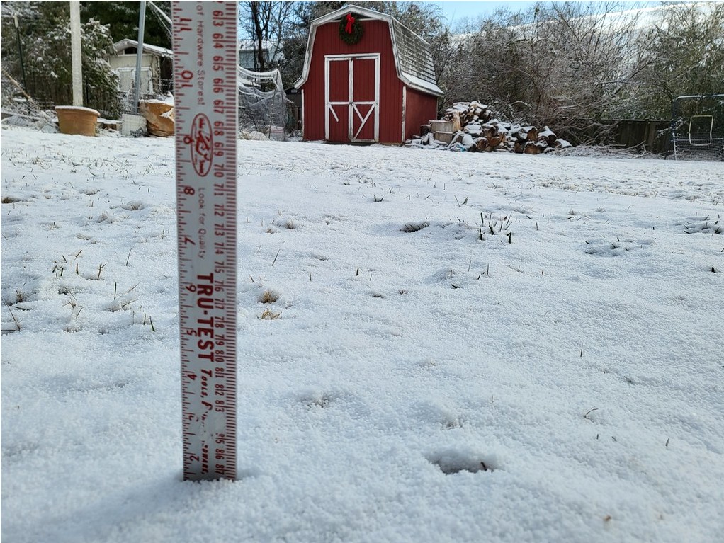 December 14, 2025 snow fall total for Alexandria, Va.