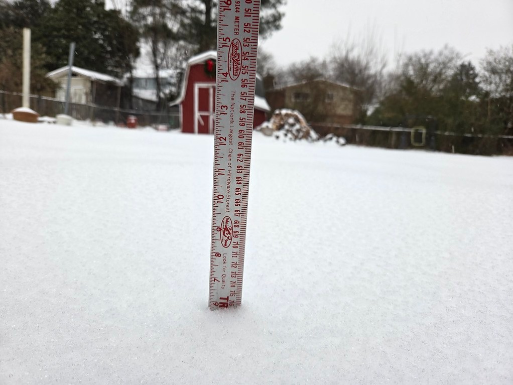 January 25, 2026 snow fall total for Alexandria, Va.