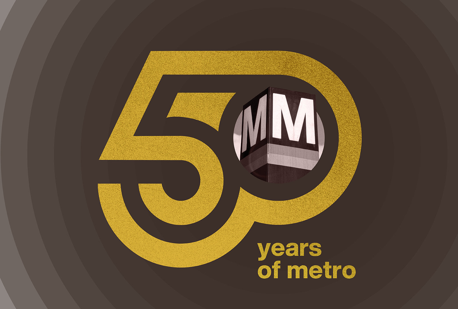 WMATA Metro 50th anniversary logo