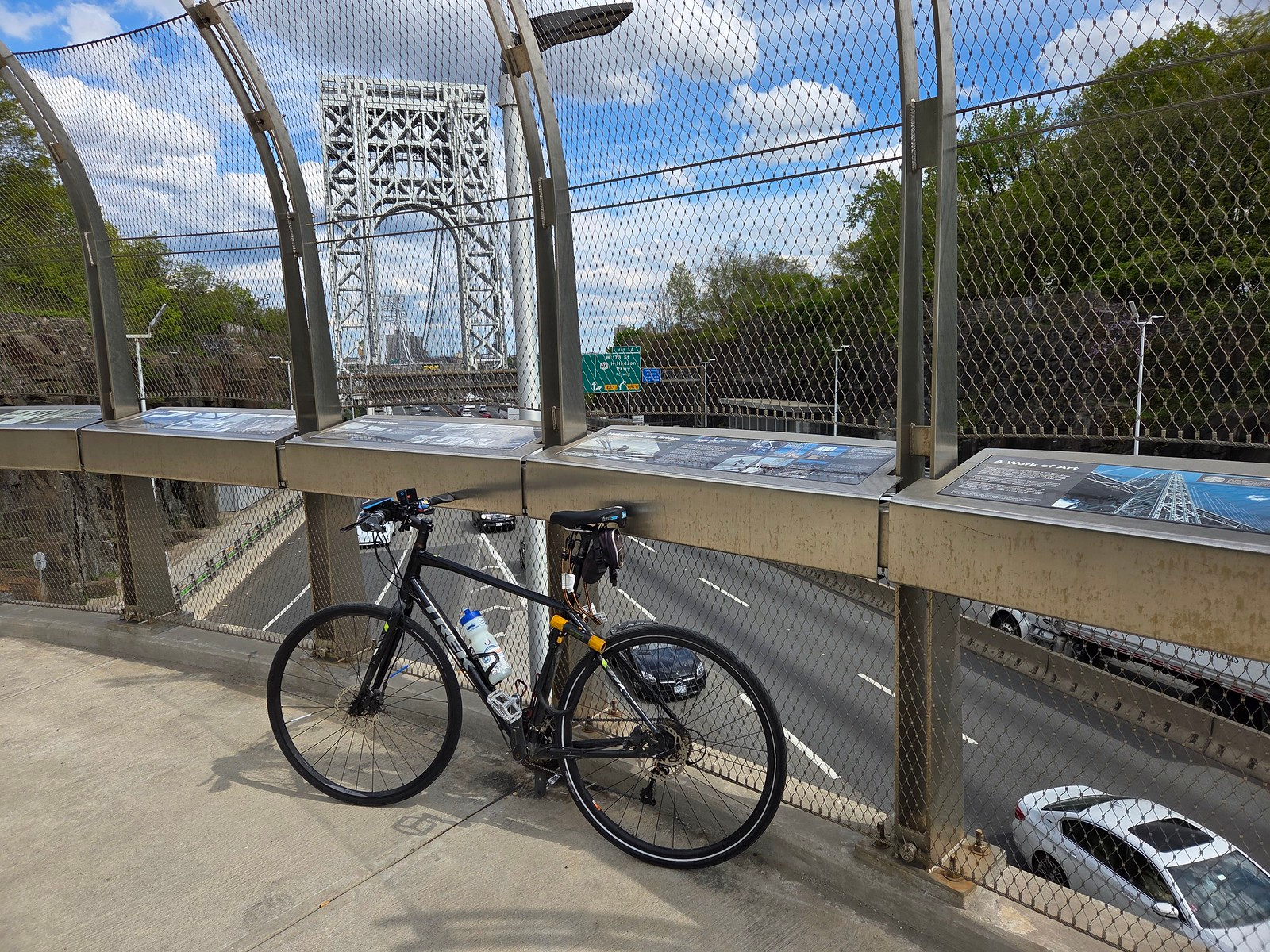 The George Washington Bridge is great to bicycle across